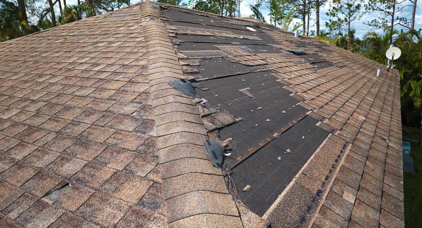 Roof before replacement by Cache Roofing